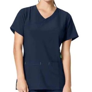 Carhartt CROSS FLEX Y-NECK MEDIA SCRUB TOP NAVY